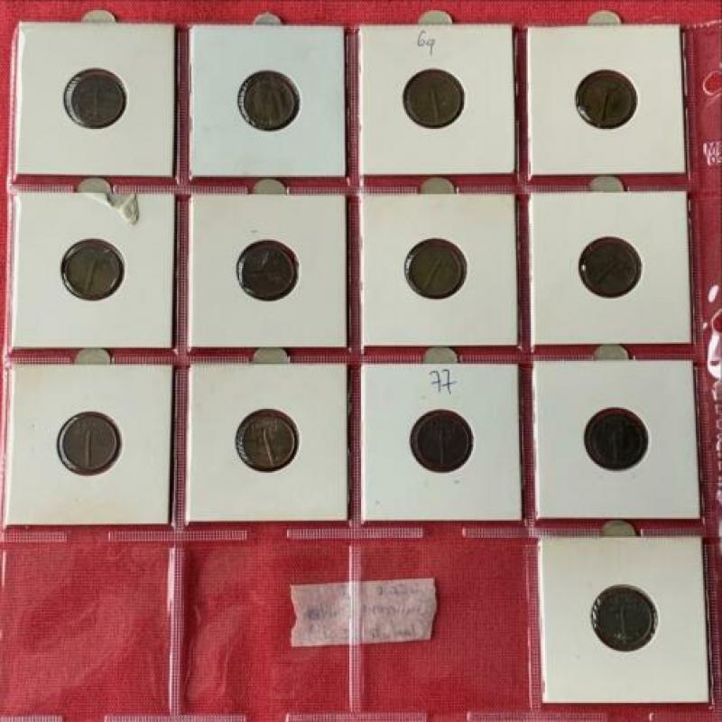 Complete Serie 2 Juliana Centen ‘50 t/m ‘80 incl 2x ‘69 &’70
