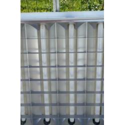 TL armaturen VIERKANT 60x60cm HF incl.4x18W T8 buis €20