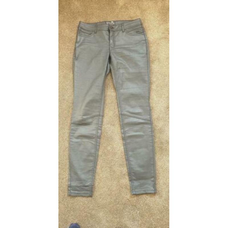 ZGAN zwarte EXPRESSO leer look jeans mt 36 W28-W29, zwart