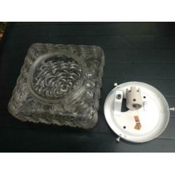 Plafonniere,glas,metaal