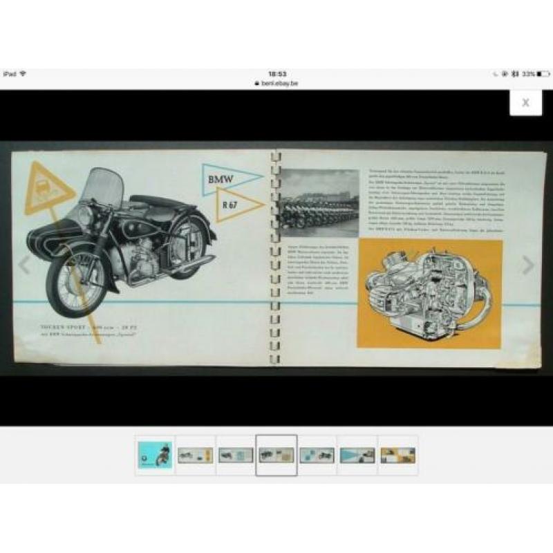 BMW ringbrochure 1955 R50 R69 R67 .....