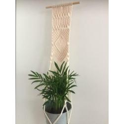 Macrame wand plantenhanger / wandhanger