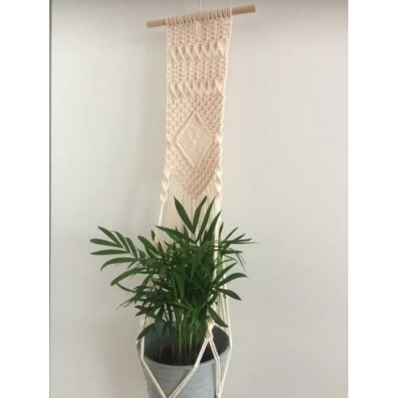 Macrame wand plantenhanger / wandhanger