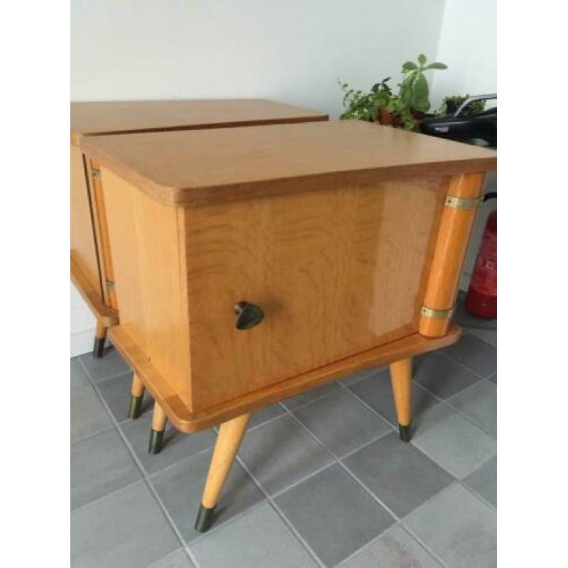 Vintage nachtkastjes kast design Mid Century