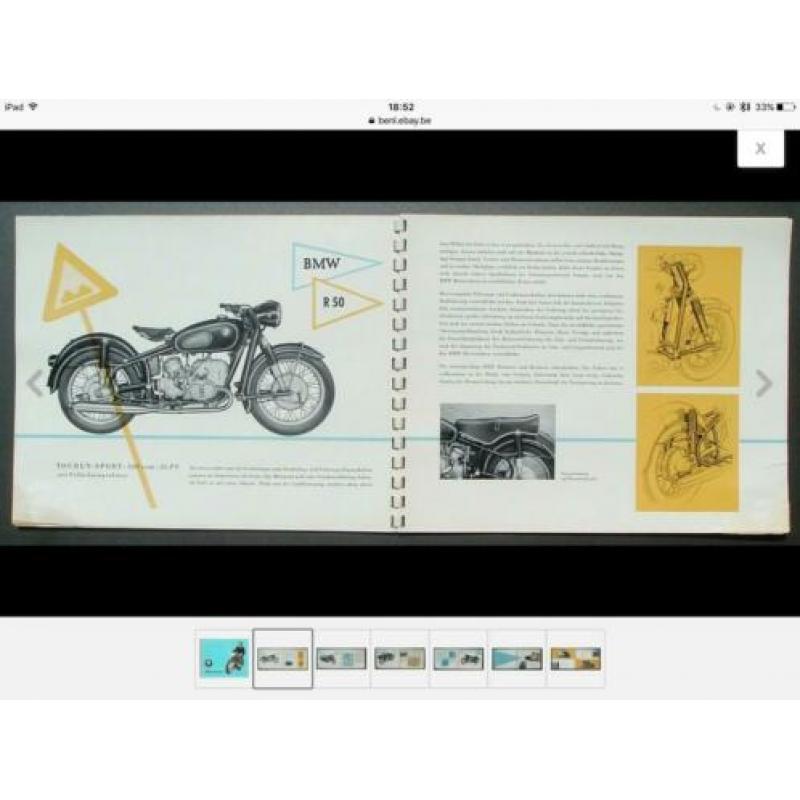 BMW ringbrochure 1955 R50 R69 R67 .....