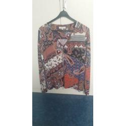 Sandwich meerkleurige blouse maat M