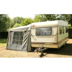 Burstner caravan met luxe Isabelle tent
