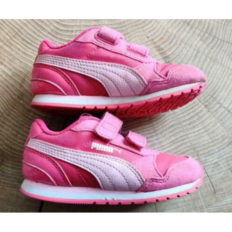 Roze Puma sneakers met klittenband maat 23