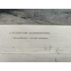 Antieke prent 1900 J. Bosboom Boerendeel AFM vel 25x34cm
