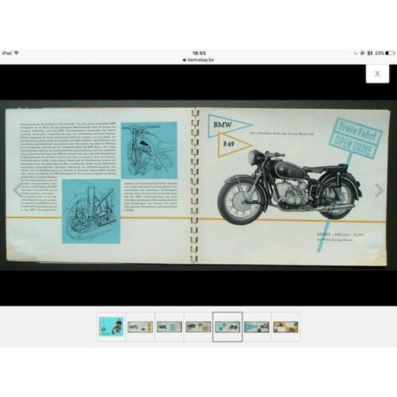 BMW ringbrochure 1955 R50 R69 R67 .....