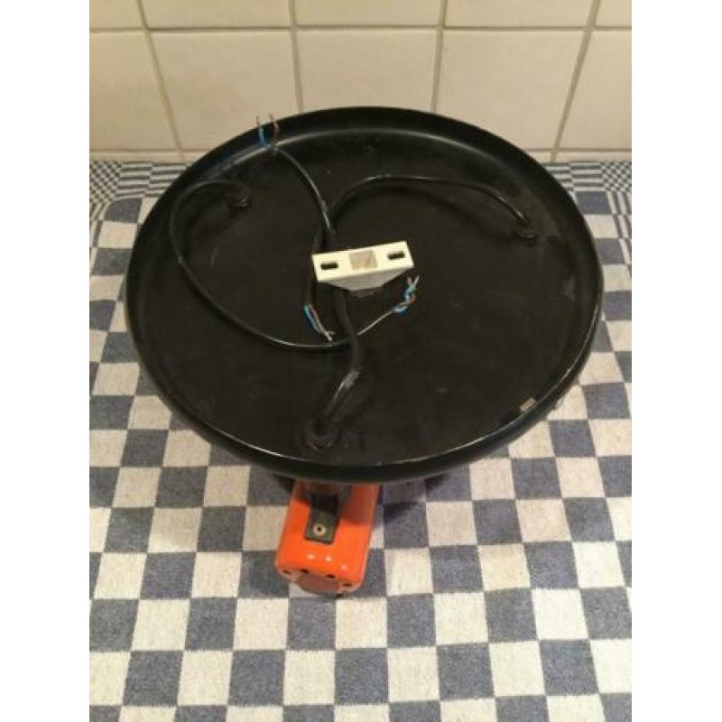 Vintage plafonnière plafondspot spot oranje zwart