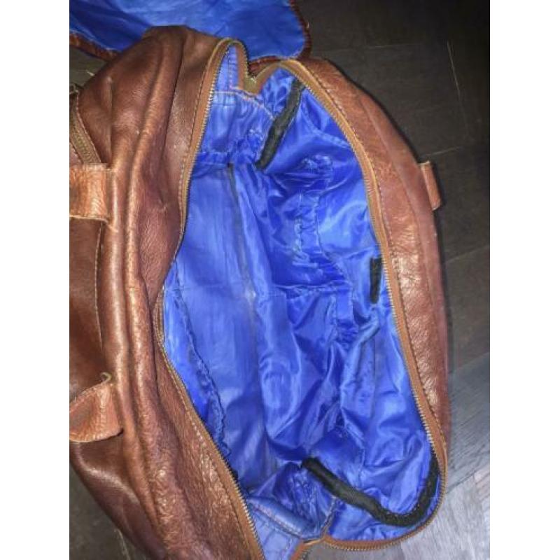 Cowboysbag luiertas cognac met verschoonmatje