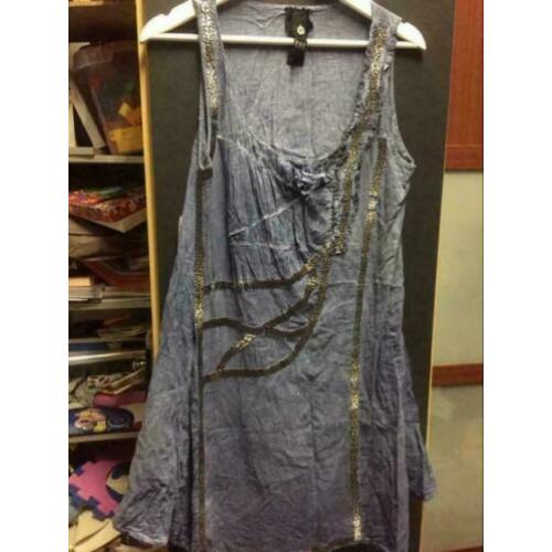 Blauw zomer tuniek, maat; s