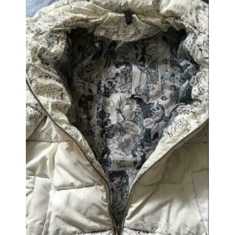 DESIGUAL Heerlijke warme en mooie crème winter jas , mt 38