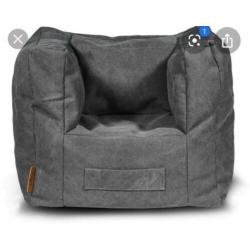 Jollein kinderfauteuil beanbag stonewashed canvas grijs