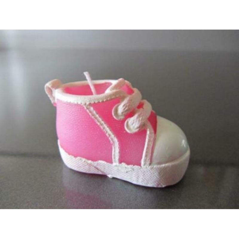 bedankje 19 bedankjes-super leuke roze schoentjes kaarsen in