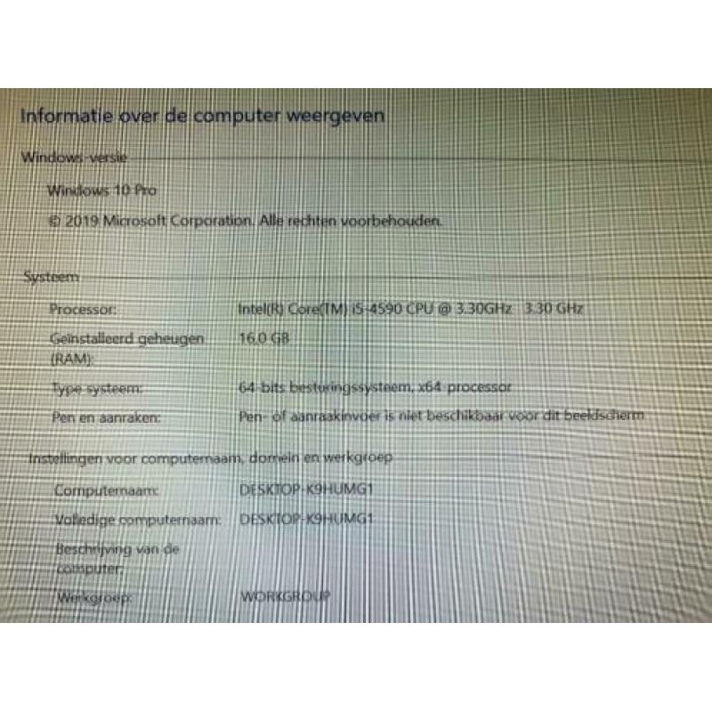 Dell, optiplex 7020 i5-4590 @3.30ghz 16gb 500gb hdd