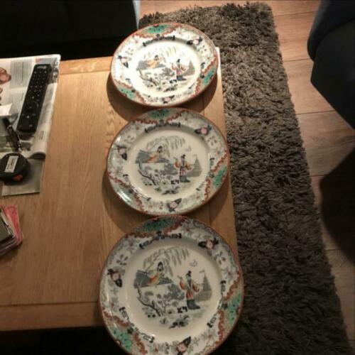 3 x antiek Petrus rigout bord