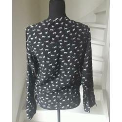 Prachtige Supertrash zwart witte Hyena print mt 38