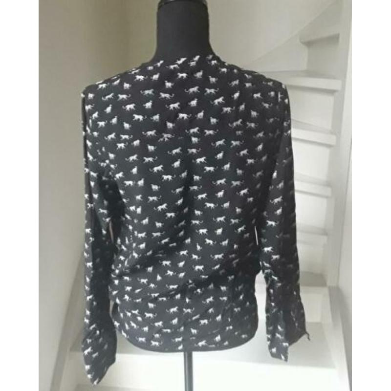 Prachtige Supertrash zwart witte Hyena print mt 38