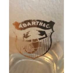 Vintage Abarth drinkglas glas met Abarth logo zoldervondst
