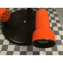 Vintage plafonnière plafondspot spot oranje zwart