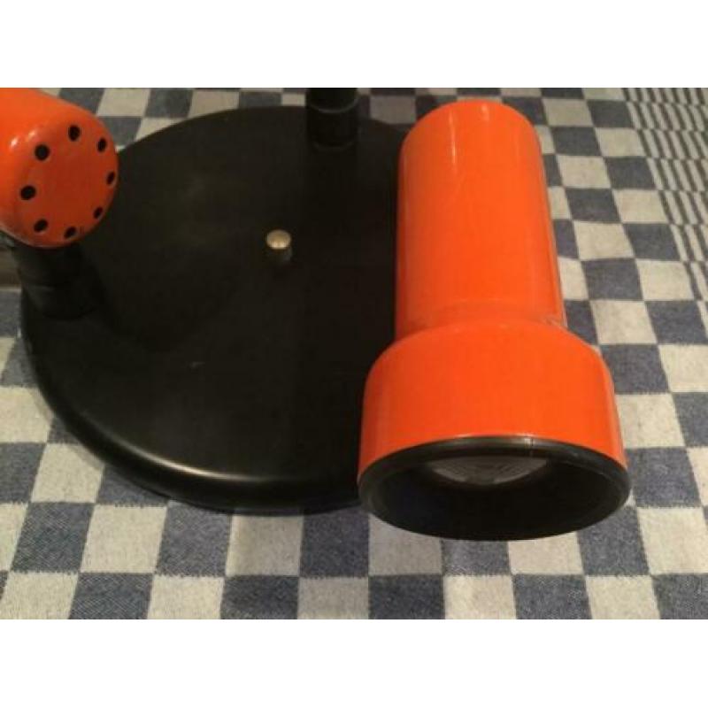 Vintage plafonnière plafondspot spot oranje zwart