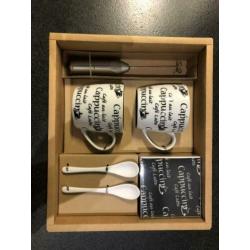 Cappuccinosetje koffie melkopschuimer cadeau geschenkset