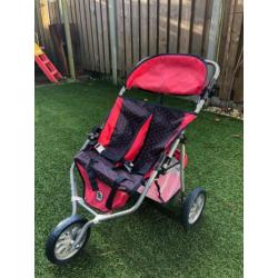 Moderne twin jogger poppenwagen