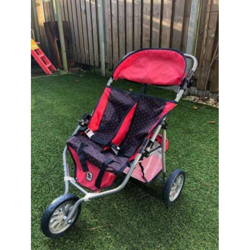 Moderne twin jogger poppenwagen