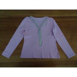 ZUCCHERO roze top met Swarovski stenen