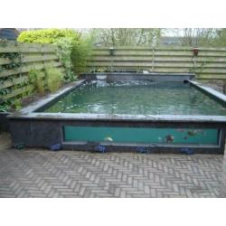 hardsteen vijverrand Spotted Blue 100x15x3 cm gezoet / facet