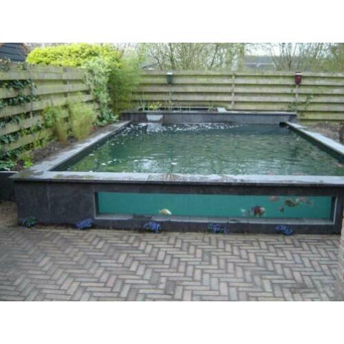 hardsteen vijverrand Spotted Blue 100x15x3 cm gezoet / facet