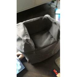 Jollein kinderfauteuil beanbag stonewashed canvas grijs