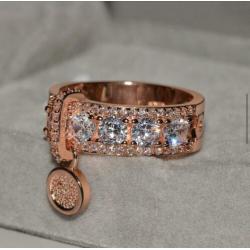 Prachtige zilveren en rosègouden ringen maat 7/8