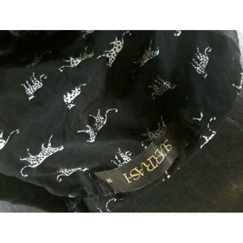 Prachtige Supertrash zwart witte Hyena print mt 38