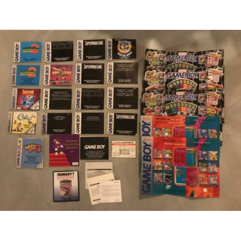 Diverse Gameboy handleidingen, boekjes en flyers