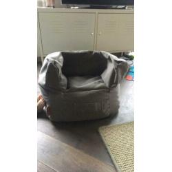 Jollein kinderfauteuil beanbag stonewashed canvas grijs