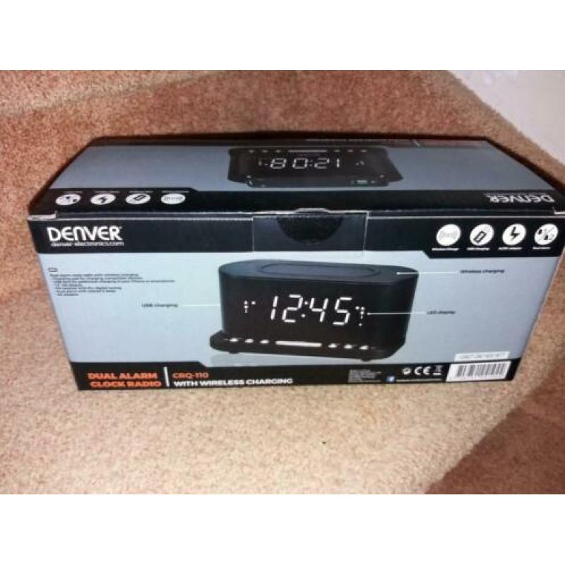 Nieuwe Denver CRQ-110 wekker radio met wireless oplader