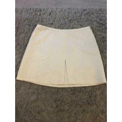 Zara feestelijke rok barok beige goud gloed l 42 zgan
