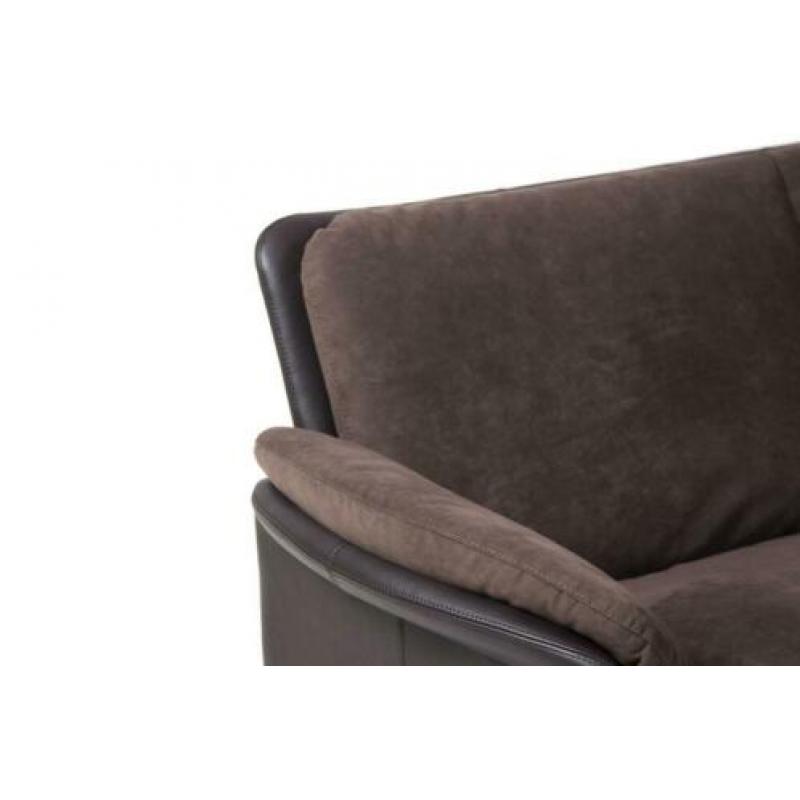 Gebruikte Leolux 3-zitsbank Bora-Bora in Leer/Alcantara Taup