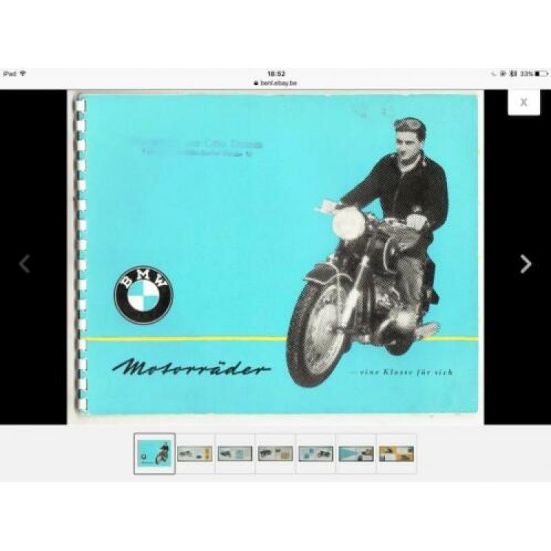 BMW ringbrochure 1955 R50 R69 R67 .....