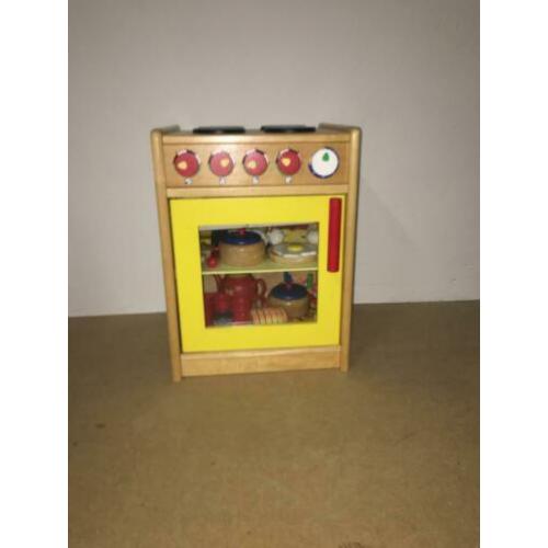Houten speelgoed fornuis/oven