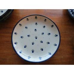 Bunzlau servies, borden 23,5 cm, Blue Berry