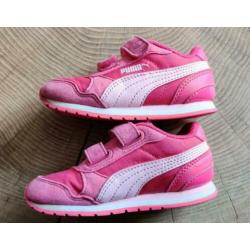 Roze Puma sneakers met klittenband maat 23