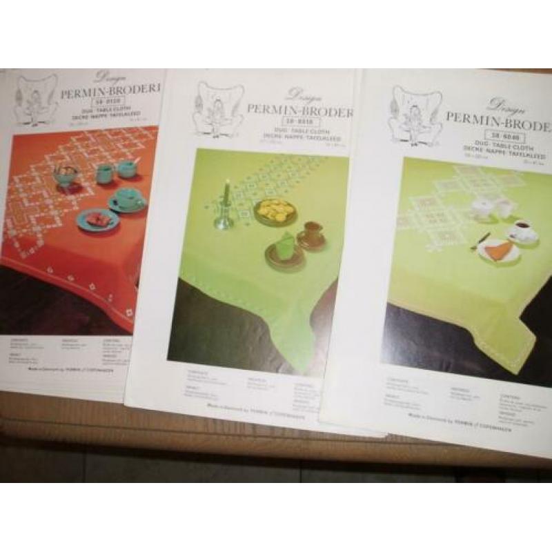 boeken Telpatroon permin tafelloper tafellaken 2.50 euro per