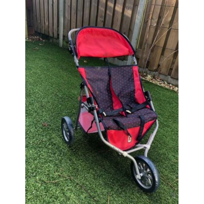 Moderne twin jogger poppenwagen