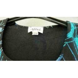AFIBEL zwart/blauw/zeegroen/lila glitter top mt 38