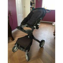 Stokke Xplory2 in 1, met Lodger wrapper en Lodger shelter