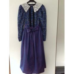 prachtige originele vintage Tiroler winterdirndl, maat 36